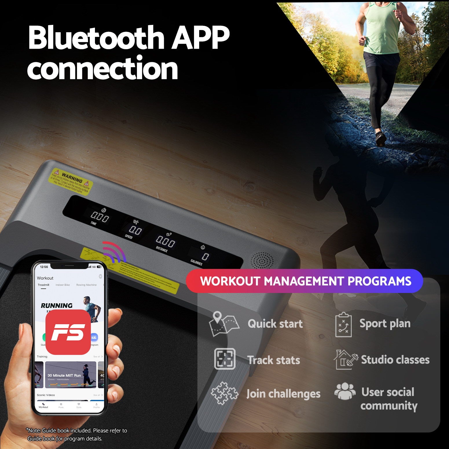 Everfit Treadmill Electric Walking Pad Incline Under Desk Home Gym 380mm Grey