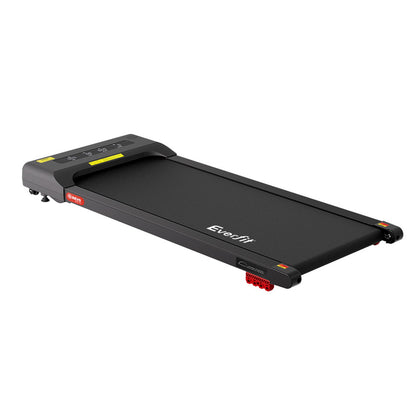 Everfit Treadmill Electric Walking Pad Incline Under Desk Home Gym 380mm Black