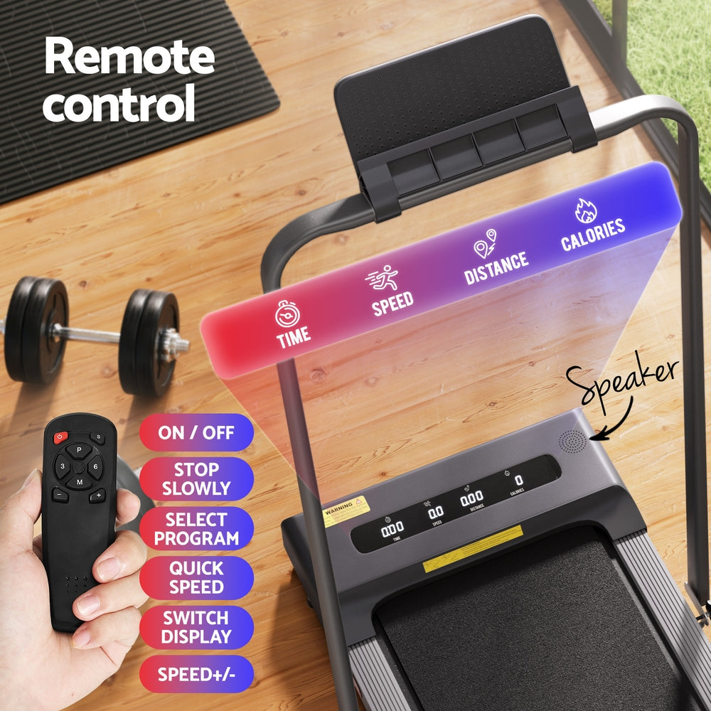 Everfit Treadmill Electric Walking Pad Under Desk Home Gym Fitness 380mm Grey