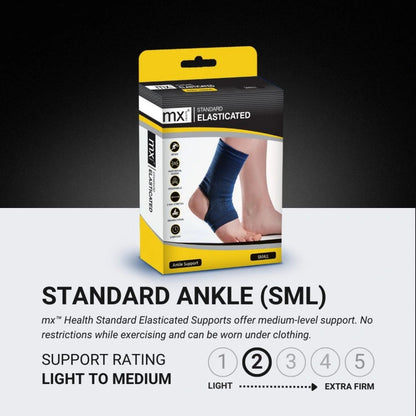 MX Health Standard Elasticated Ankle Support - Medium