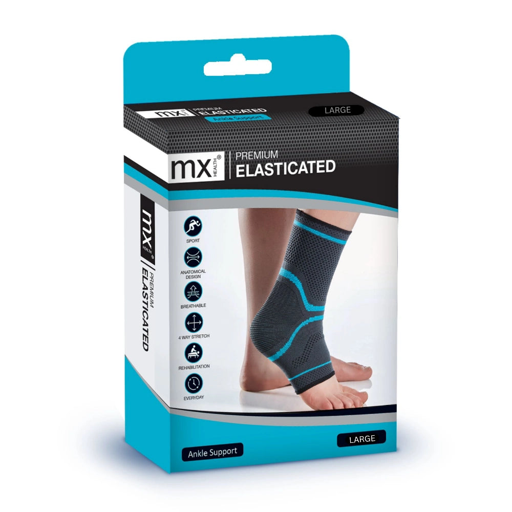 MX Health Premium Elasticated Ankle Support - Extra Large