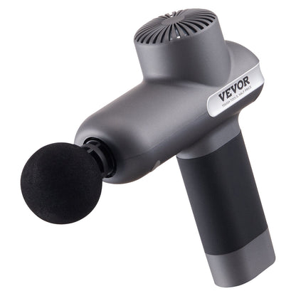 VEVOR Massage Gun Deep Tissue, Percussion Muscle Massager for Athletes - with 5 Speed Levels & 6 Massage Heads, 7.4V 2500mAh Batteries, Handheld Electric Massage Gun for Pain Relief, Muscle Relaxation