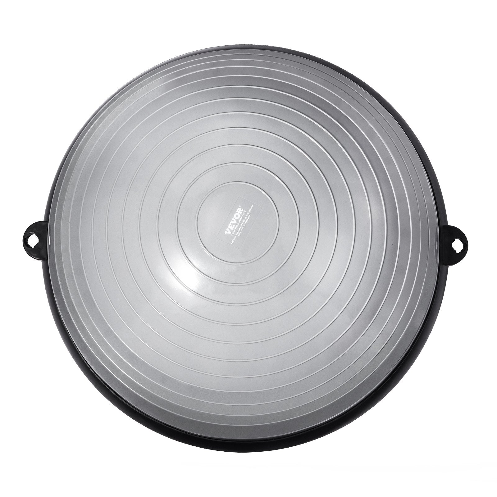 VEVOR Half Exercise Ball Trainer, 23 inch Balance Ball Trainer, 660lbs Capacity Stability Ball, Yoga Ball with Resistance Bands & Foot Pump, Strength Fitness Ball for Home Gym, Full Body Workout, Gray